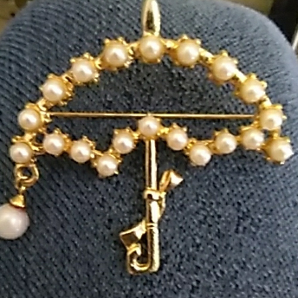 50s umbrella brooch
